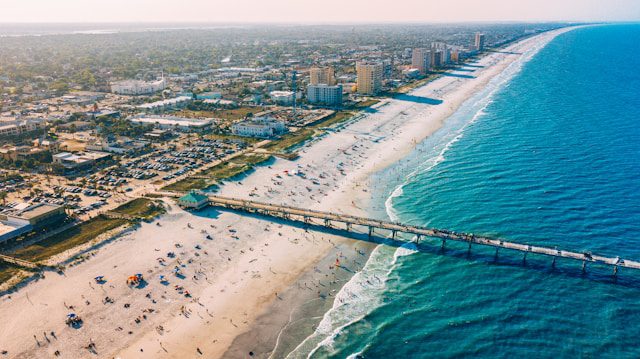 Aerial view of Jacksonville Beach, Florida